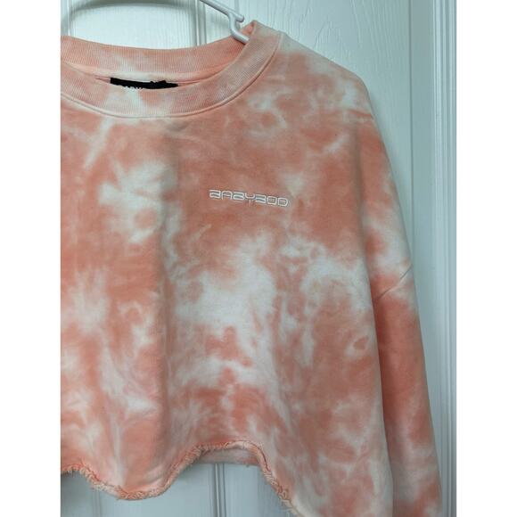 BabyBoo Medium NWT "Peach Tie dye crop jumper" sweatshirt - Picture 7 of 7